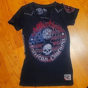 Women's sz S affliction tshirt
